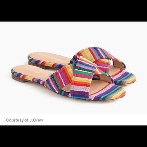 J. Crew Rainbow Slides Sandals